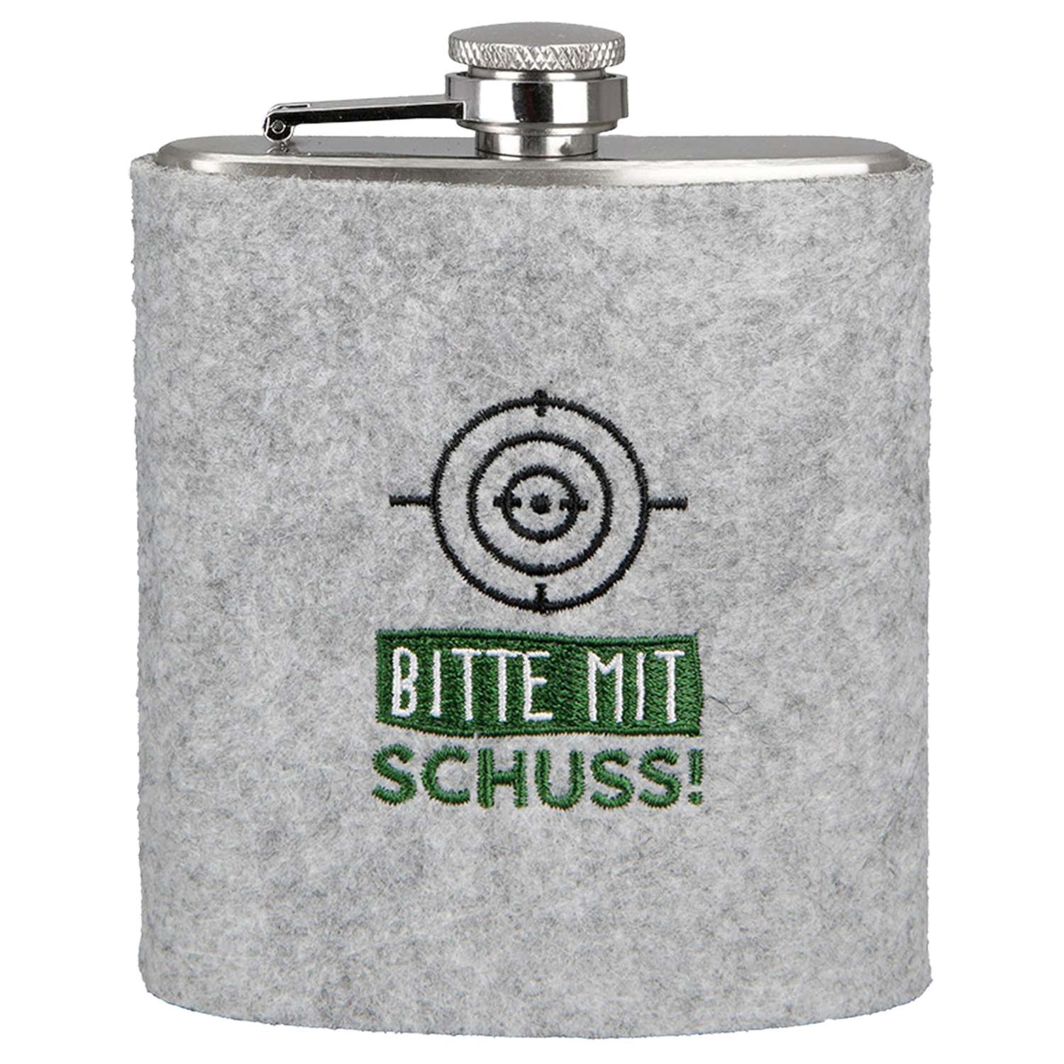 AKAH Flachmann BITTE MIT SCHUSS