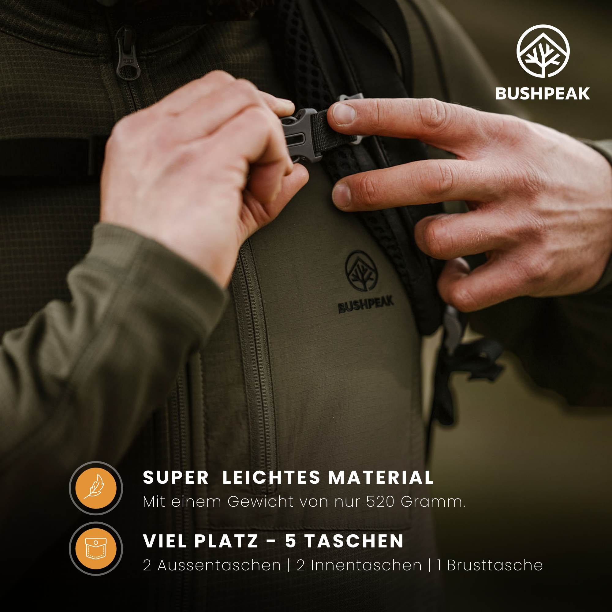 Bushpeak Fleecejacke Grün