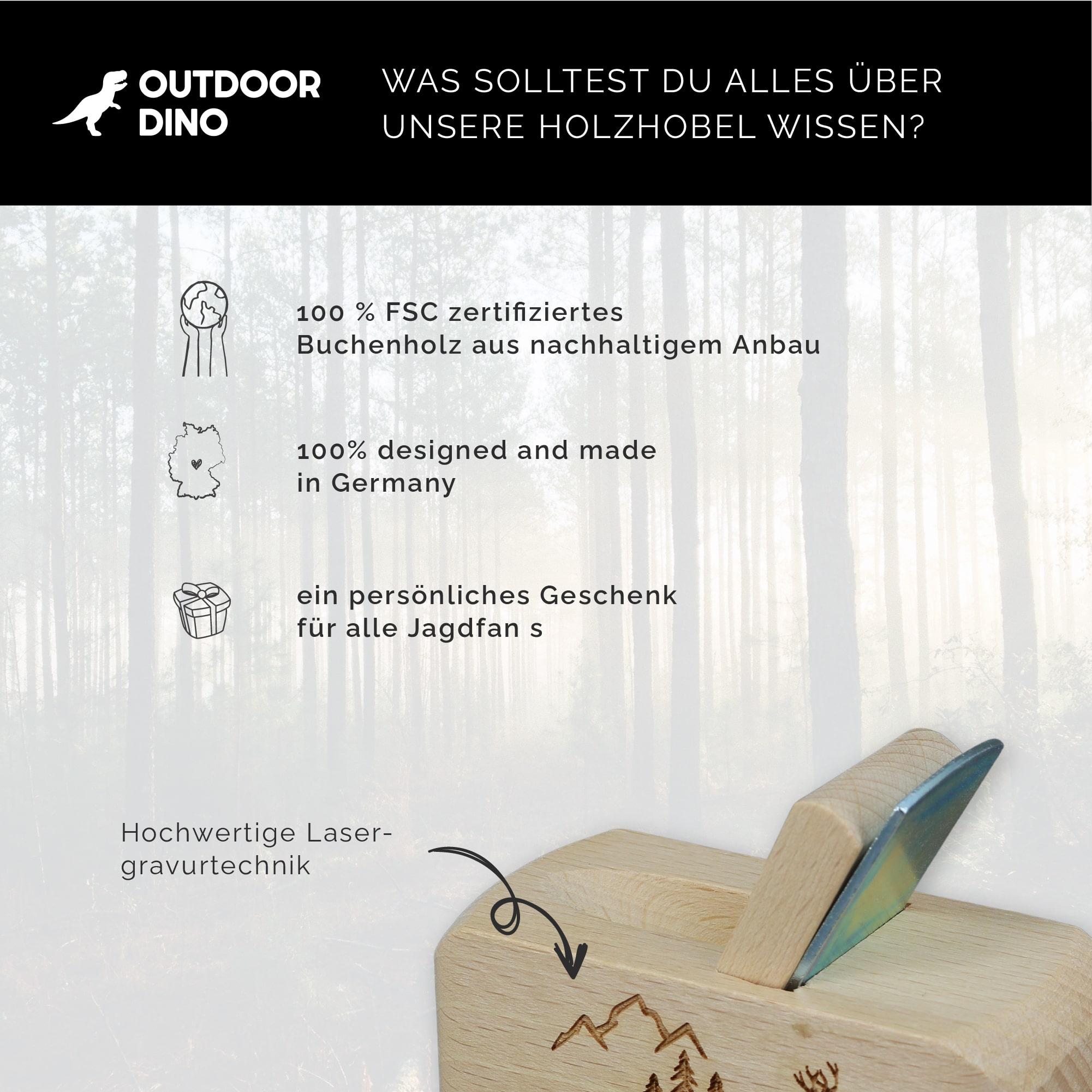 Geschenkidee aus Holz Jäger