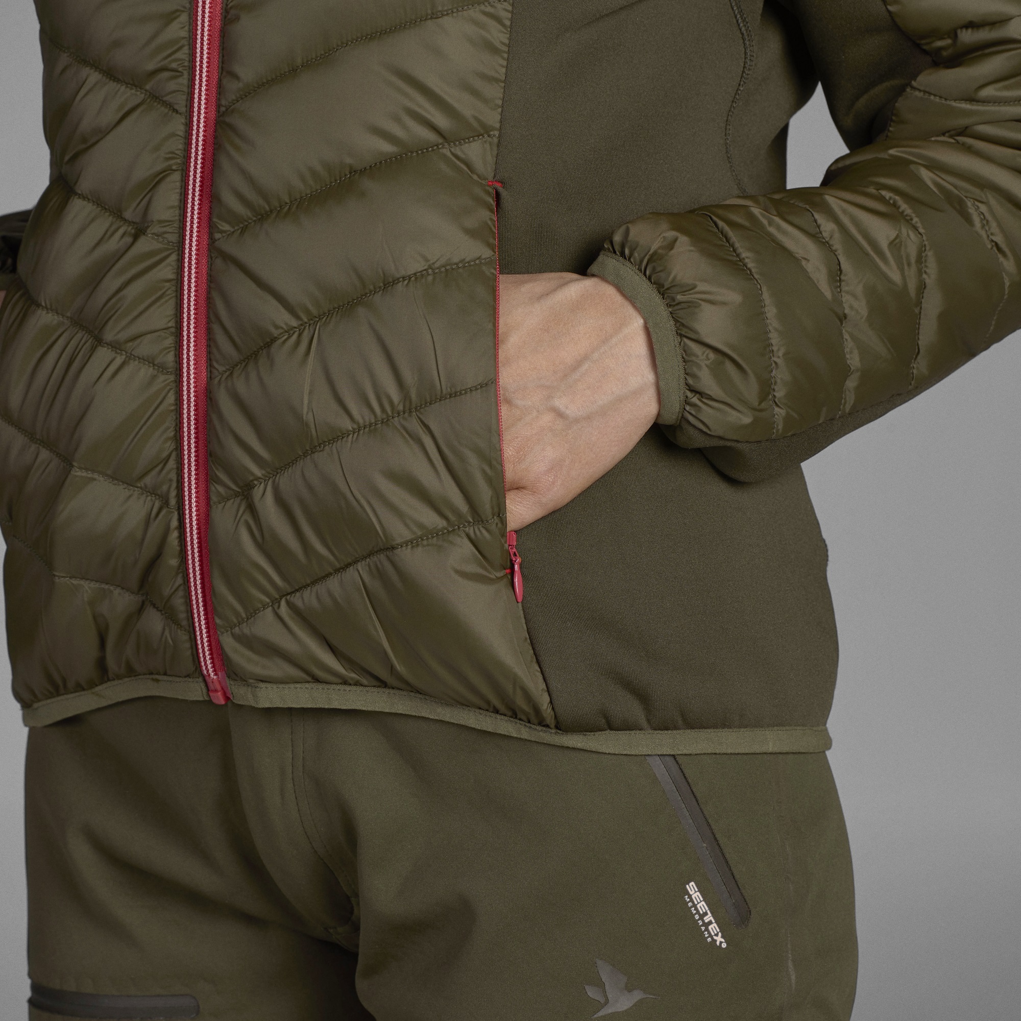 Seeland Hawker Hybrid Jacke Damen Pine Green Seitentaschen