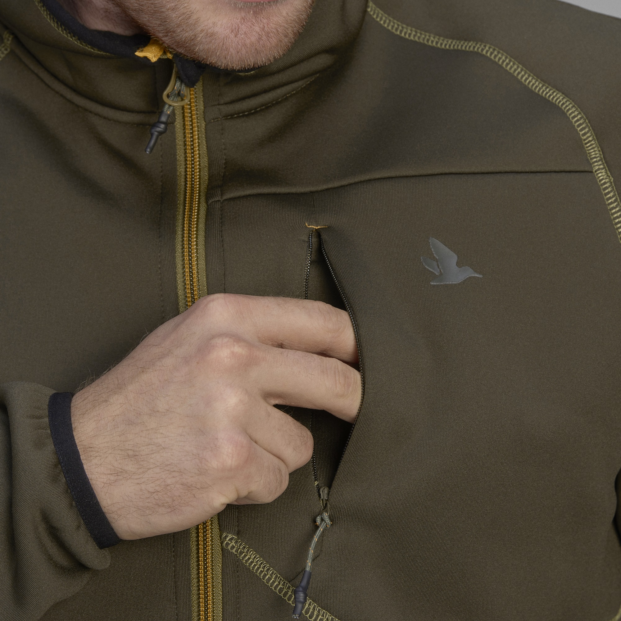 Seeland Hawker Fleecejacke Brusttasche Detail