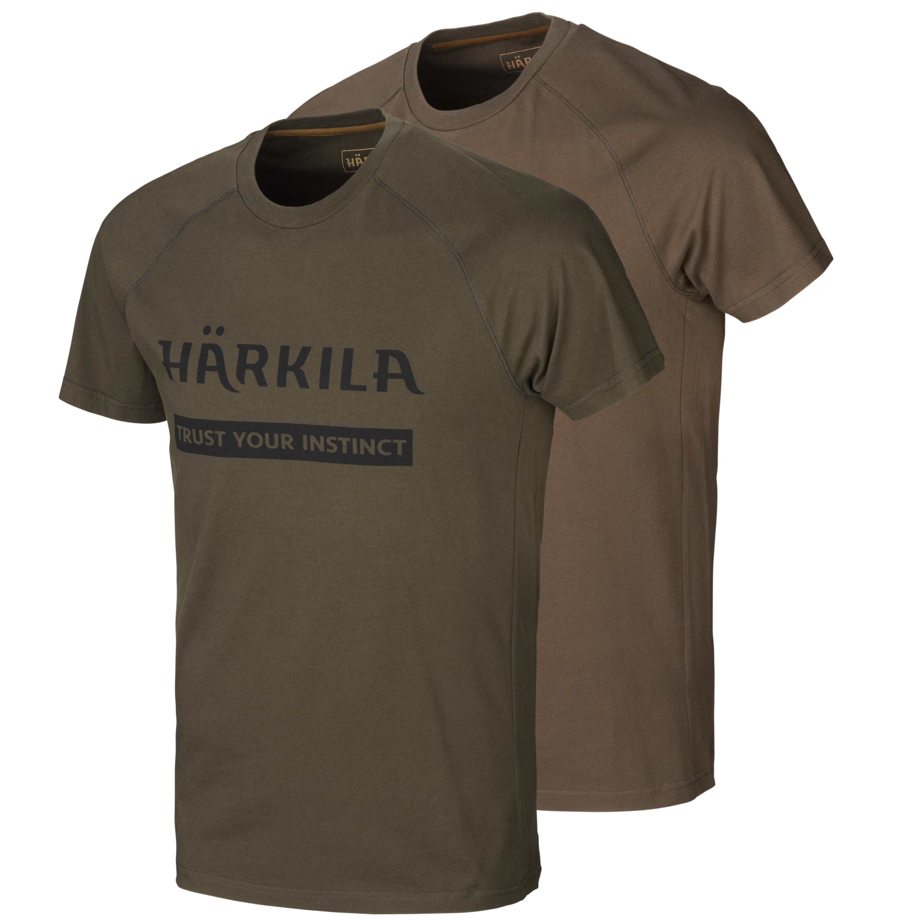 Härkila Logo T-Shirt 2er-pack Braun Vorderansicht