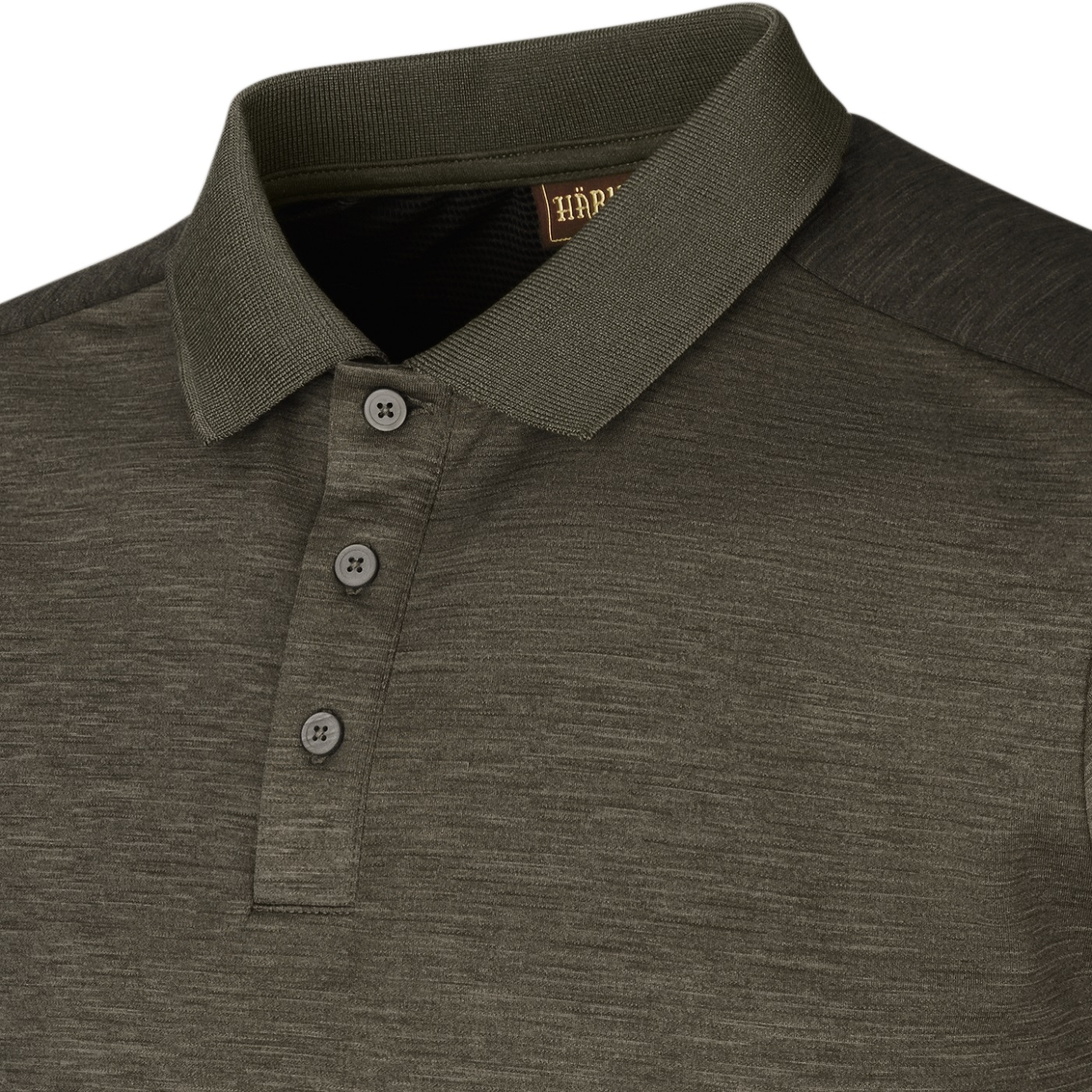 Härkila Tech Polo Shirt Herren Willow Green Kragen