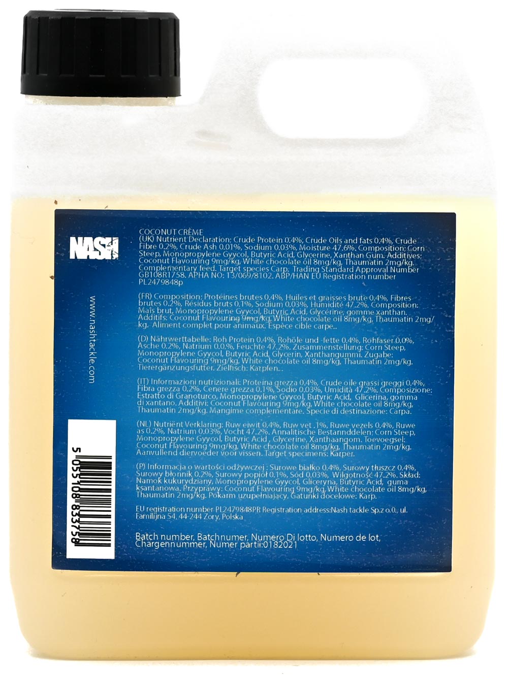 Nash Crush Spod Syrup 1l Coconut Crème - Rückansicht